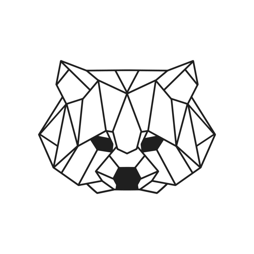 Raccoon Lowpoly Illustration vector
