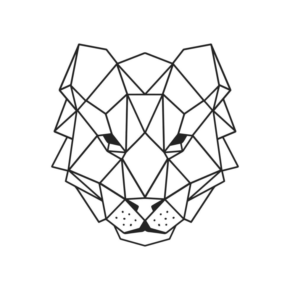 tigre lowpoly ilustración vector
