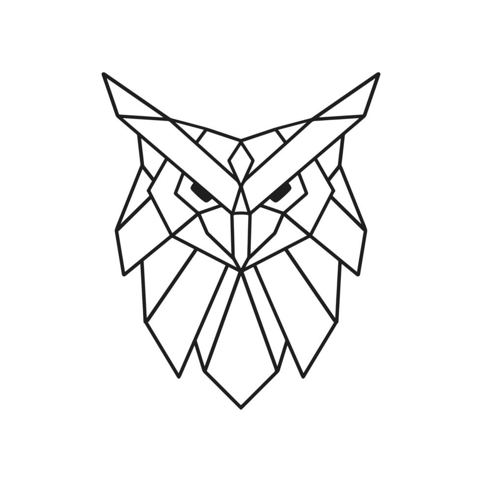 Owl Lowpoly Illustration vector