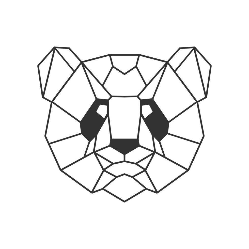 Panda Lowpoly illustration vector