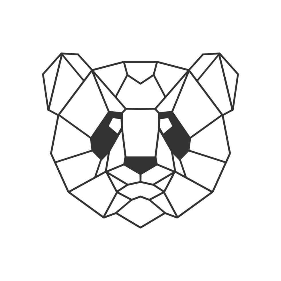 Panda Lowpoly illustration vector