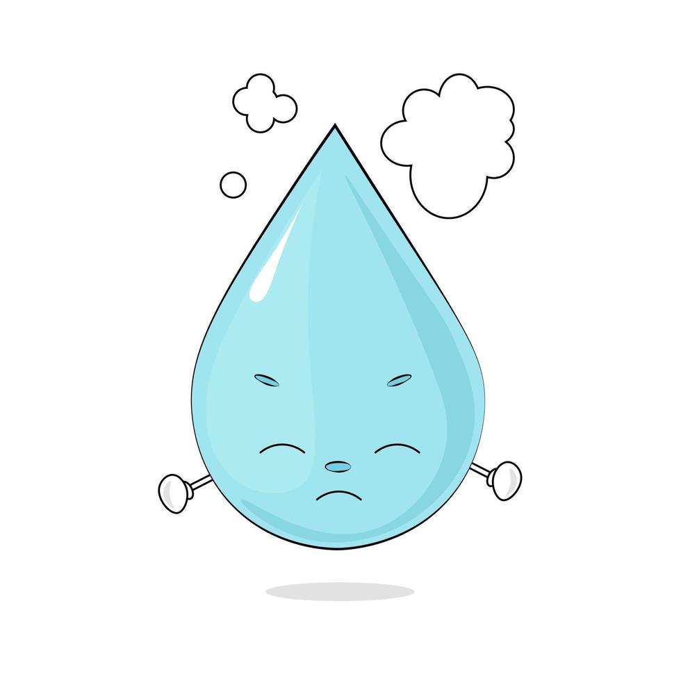 ilustración de gota de agua de dibujos animados vector