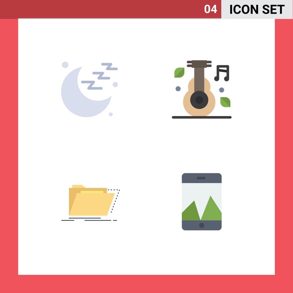 Modern Set of 4 Flat Icons and symbols such as medical catalog alternative medicine files Editable Vector Design Elements