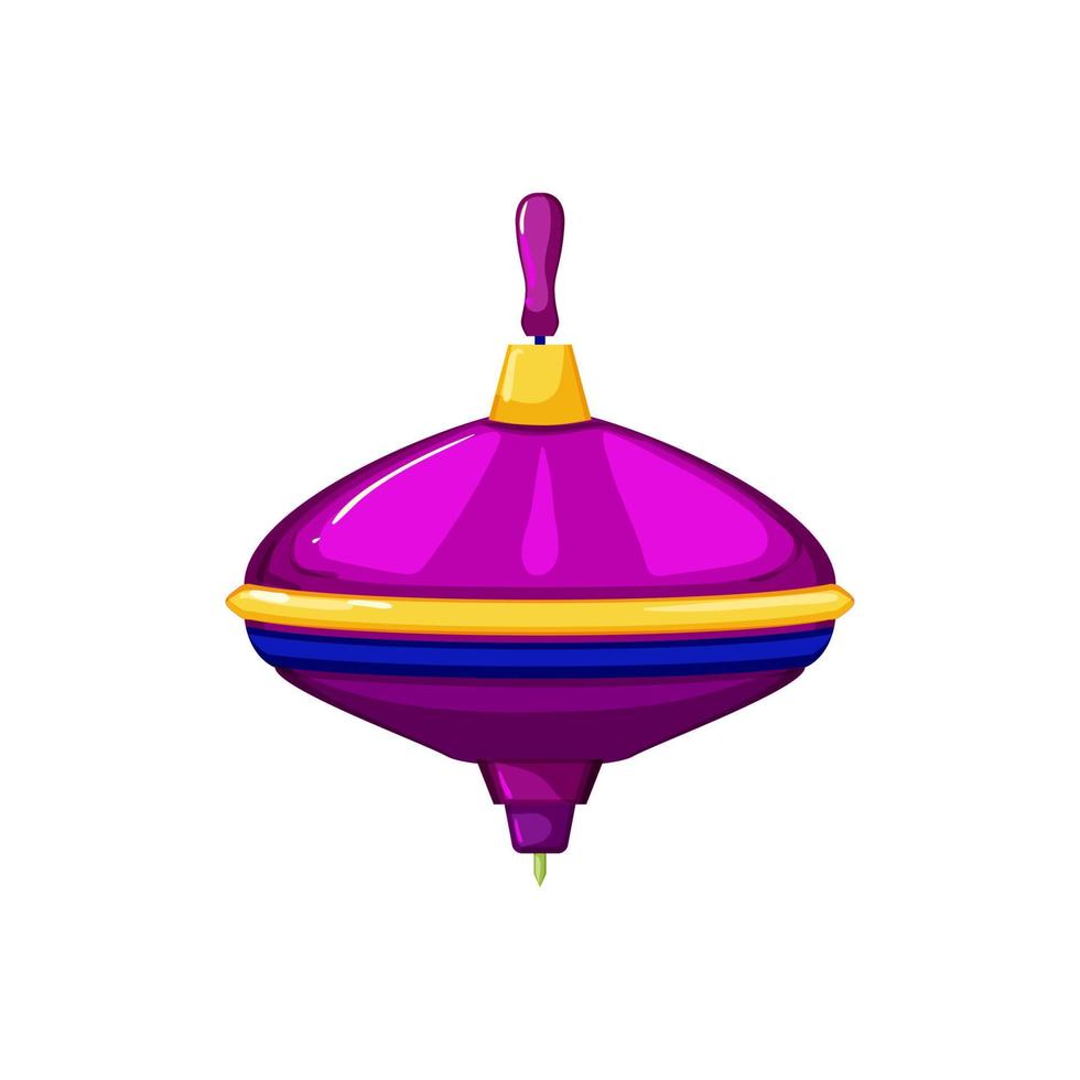 colorful spinning top toy cartoon vector illustration
