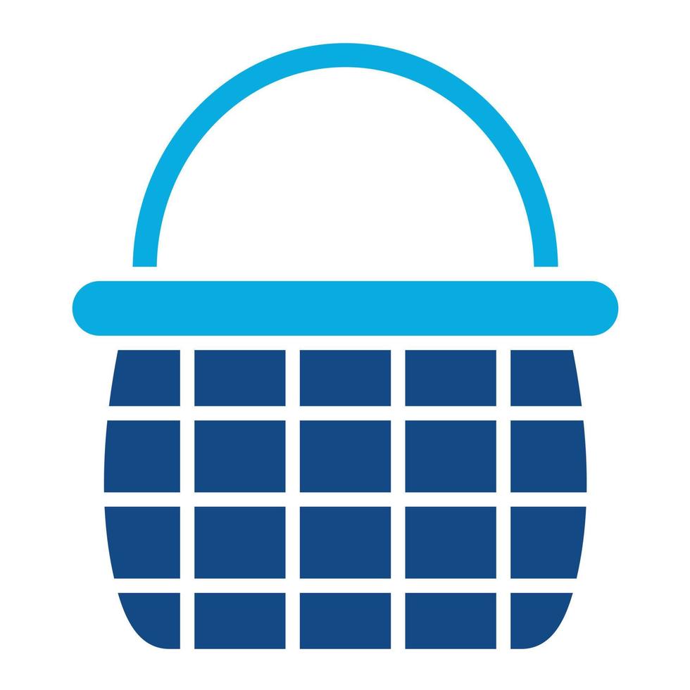 Basket Glyph Two Color Icon vector
