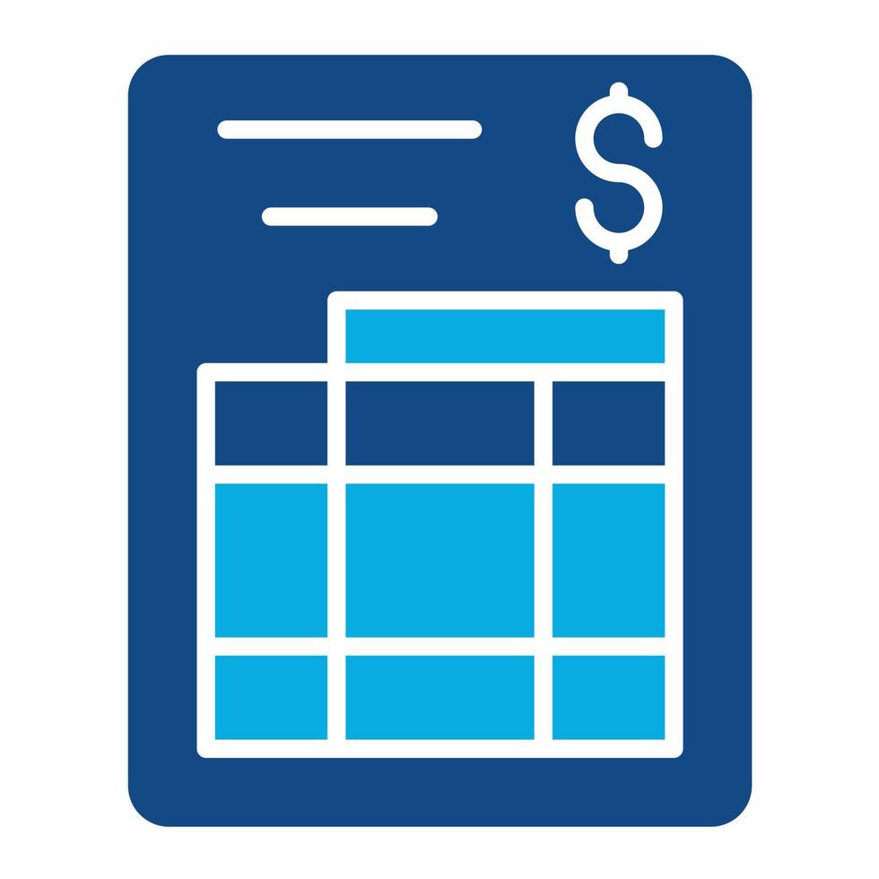 Income Statement Glyph Two Color Icon vector