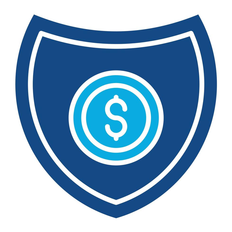 Protection Glyph Two Color Icon vector