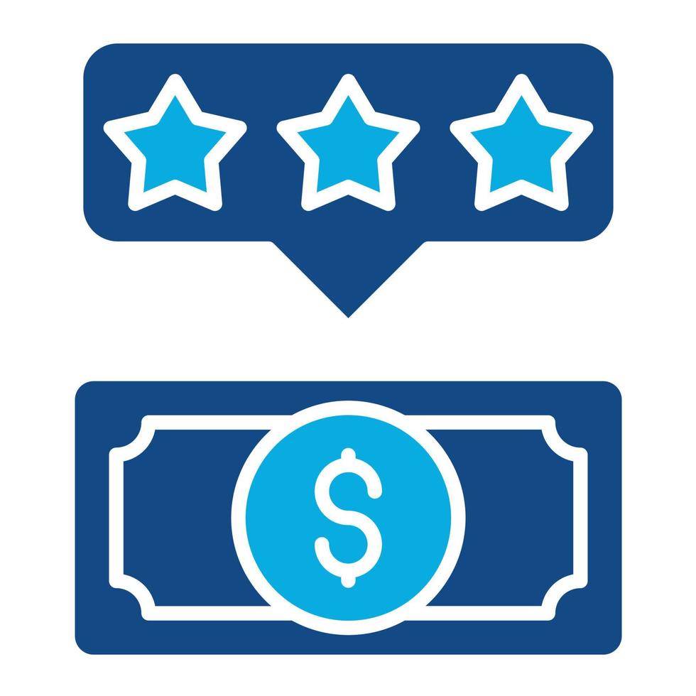 Equity Rating Glyph Two Color Icon vector