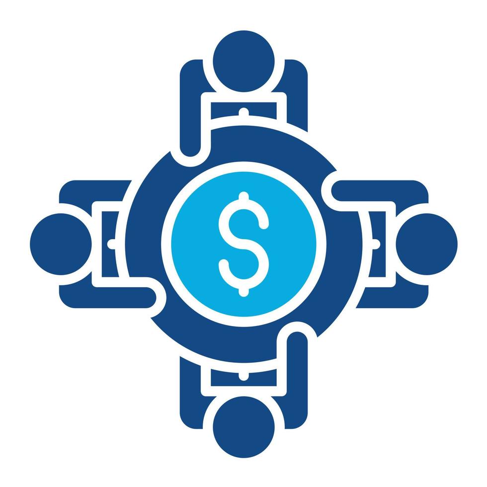 Share Holder Glyph Two Color Icon vector