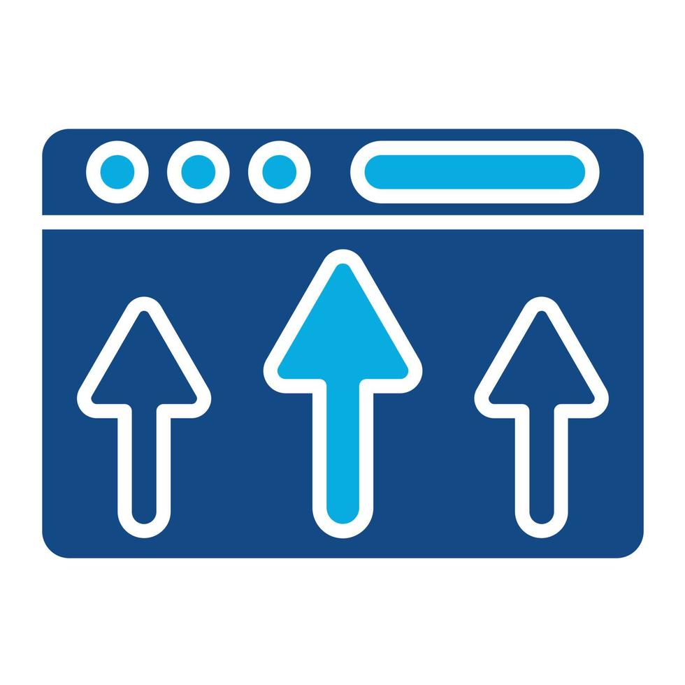 Above The Fold Glyph Two Color Icon vector