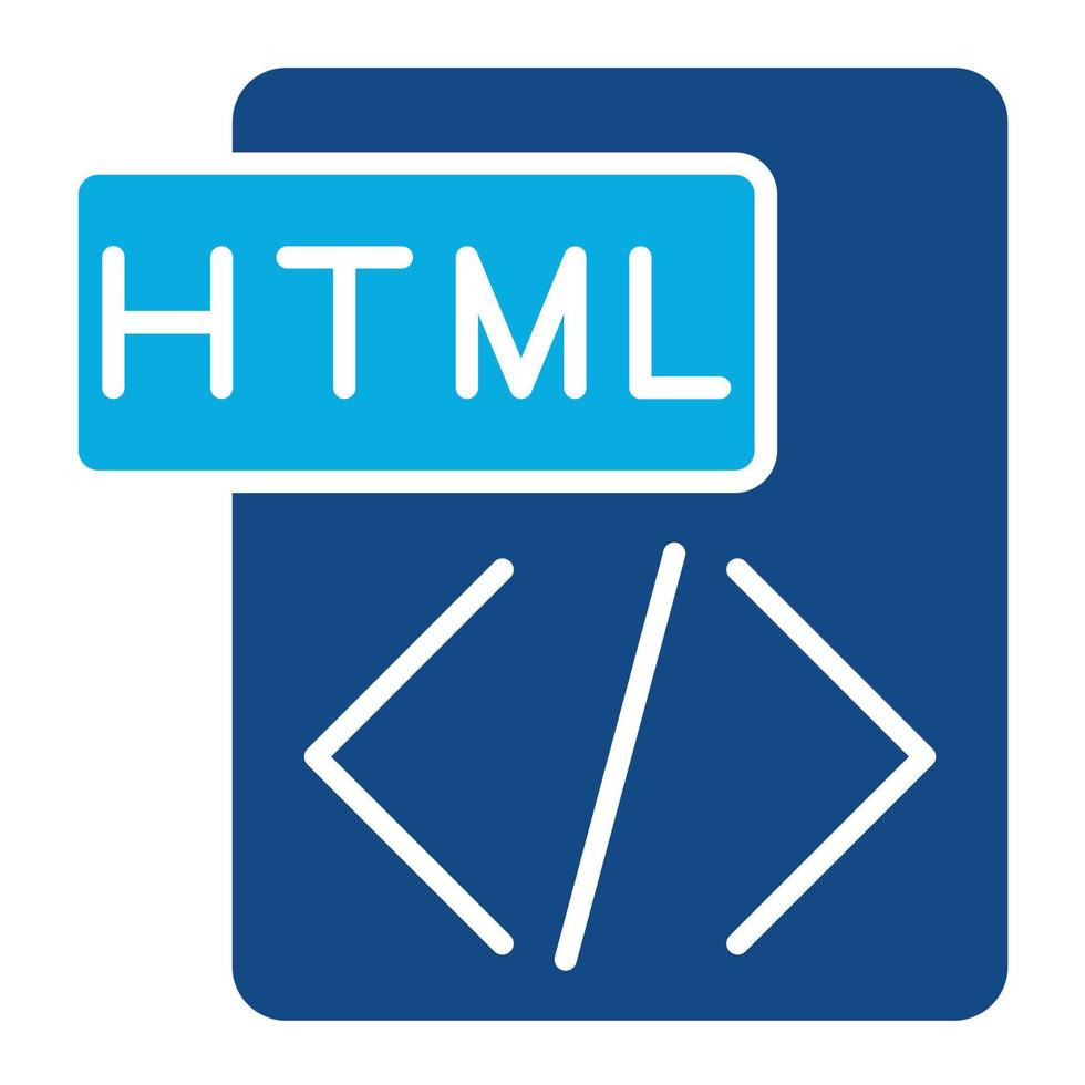 Html Glyph Two Color Icon vector