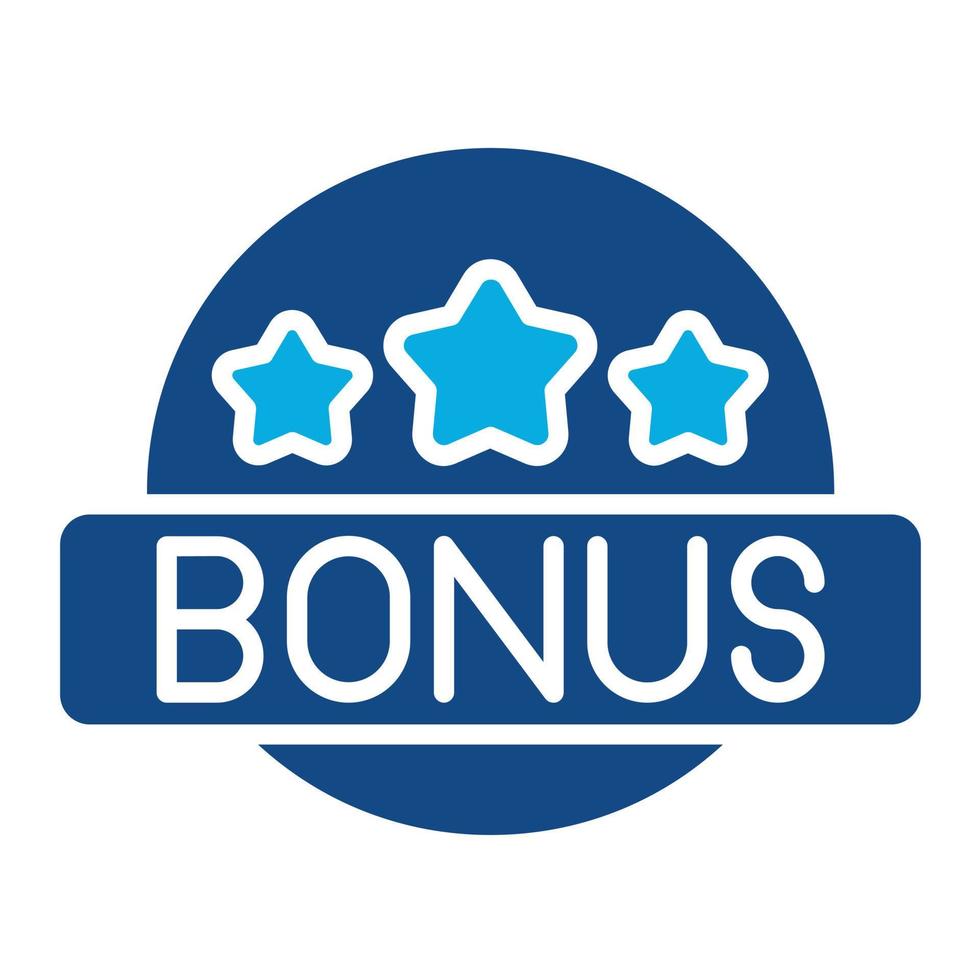 Bonus Glyph Two Color Icon vector