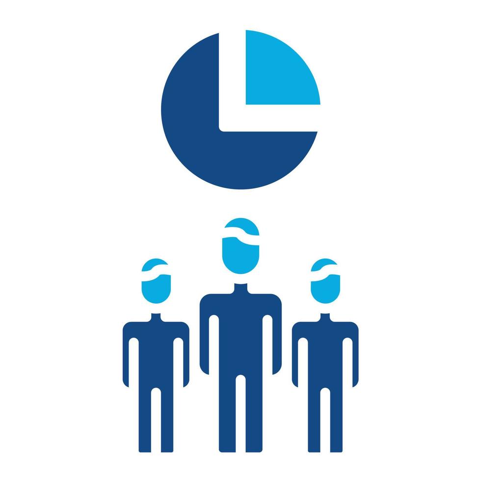 Market Segment Glyph Two Color Icon vector
