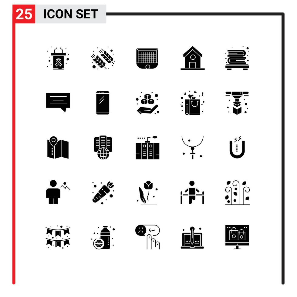 25 Thematic Vector Solid Glyphs and Editable Symbols of science learn wheat education net Editable Vector Design Elements