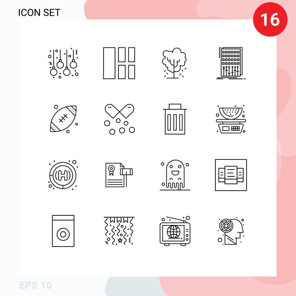 16 Thematic Vector Outlines and Editable Symbols of studio mix tree control spring Editable Vector Design Elements