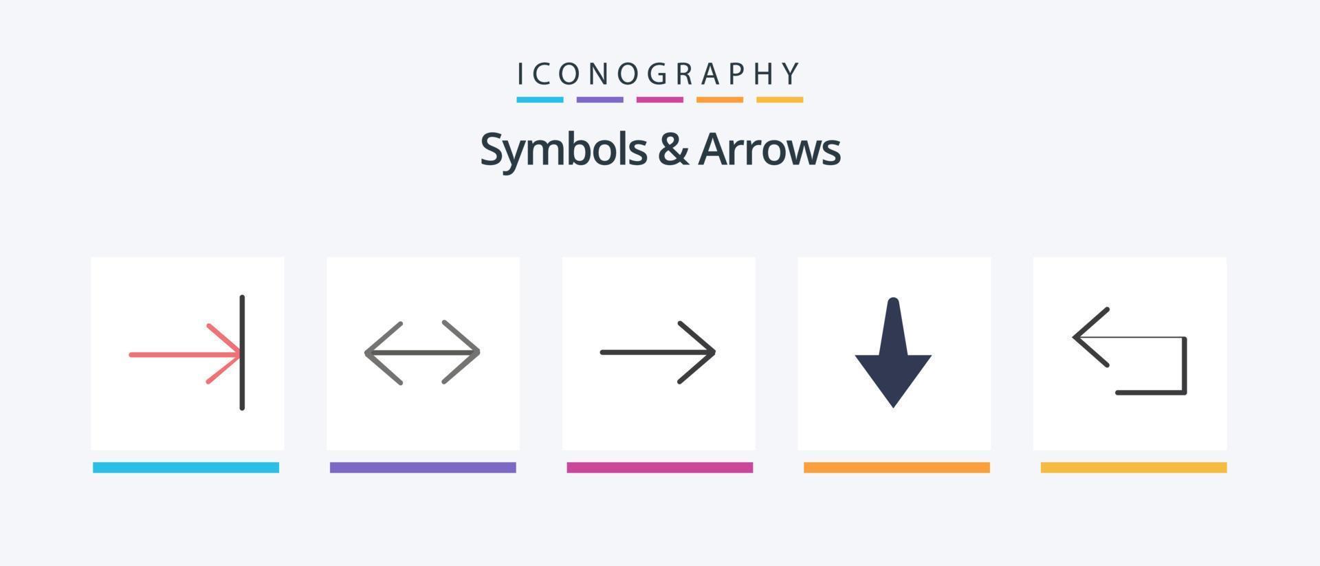 Symbols and Arrows Flat 5 Icon Pack Including . right. reply. back. Creative Icons Design vector