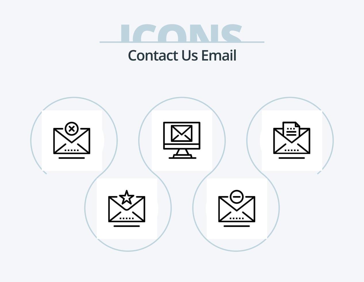 Email Line Icon Pack 5 Icon Design. inbox. download. email. box. email