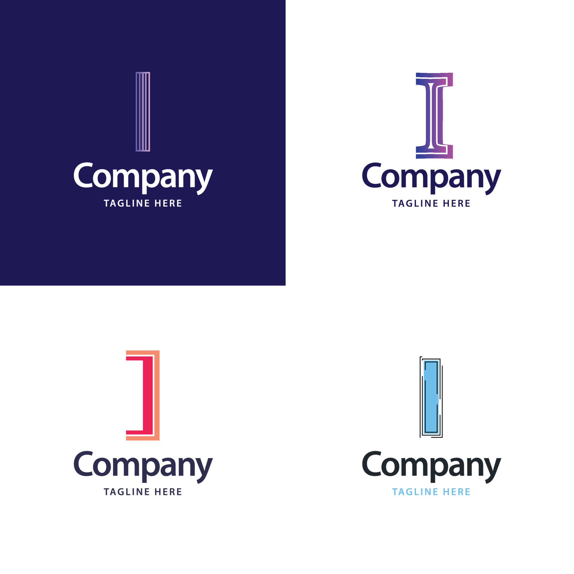 Letter I Big Logo Pack Design Creative Modern logos design for your ...