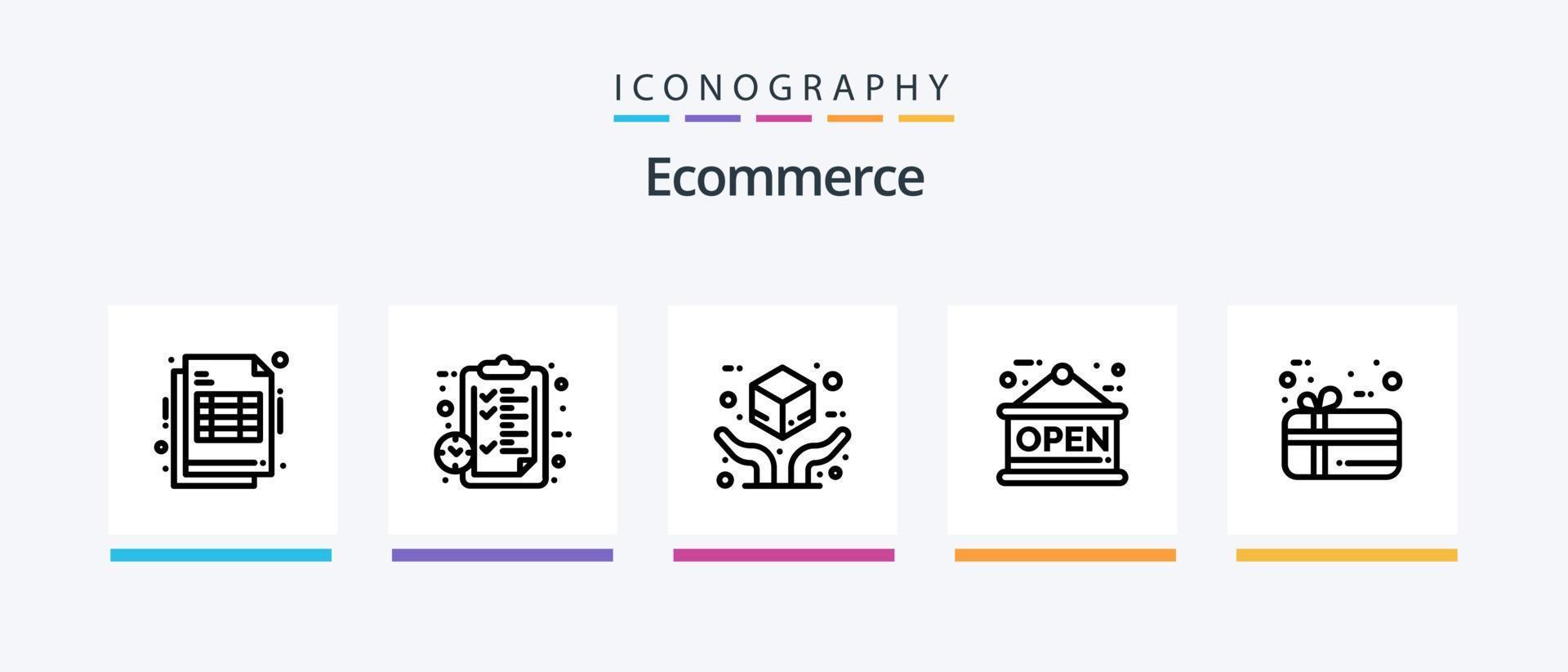 Ecommerce Line 5 Icon Pack Including dollar sign. currency. ok. board. help. Creative Icons Design vector