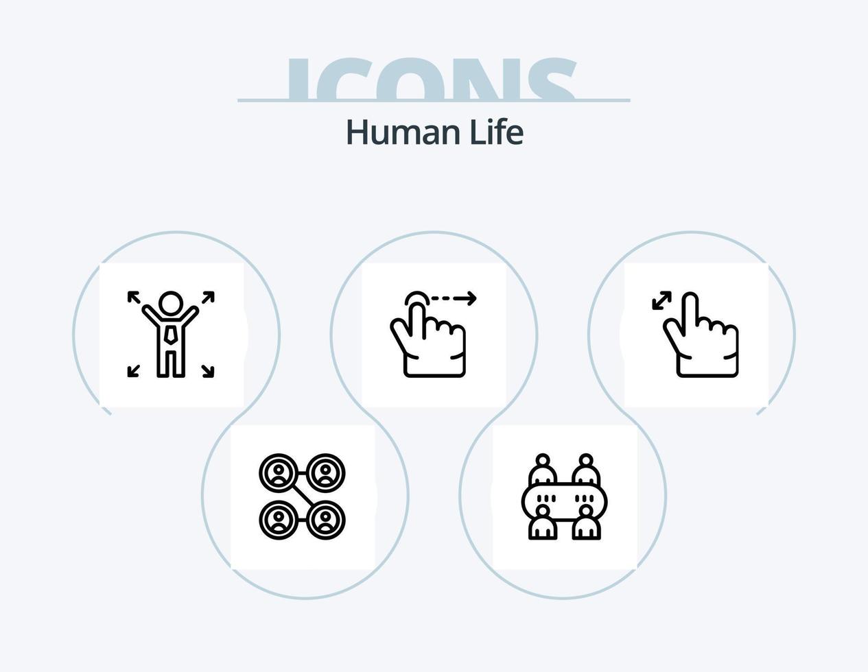 Human Line Icon Pack 5 Icon Design. . . personal. gesture. click vector