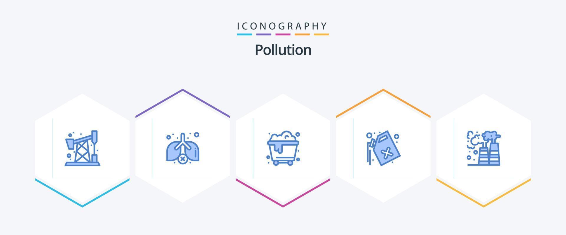 Pollution 25 Blue icon pack including . pollution. waste. gas. waste vector