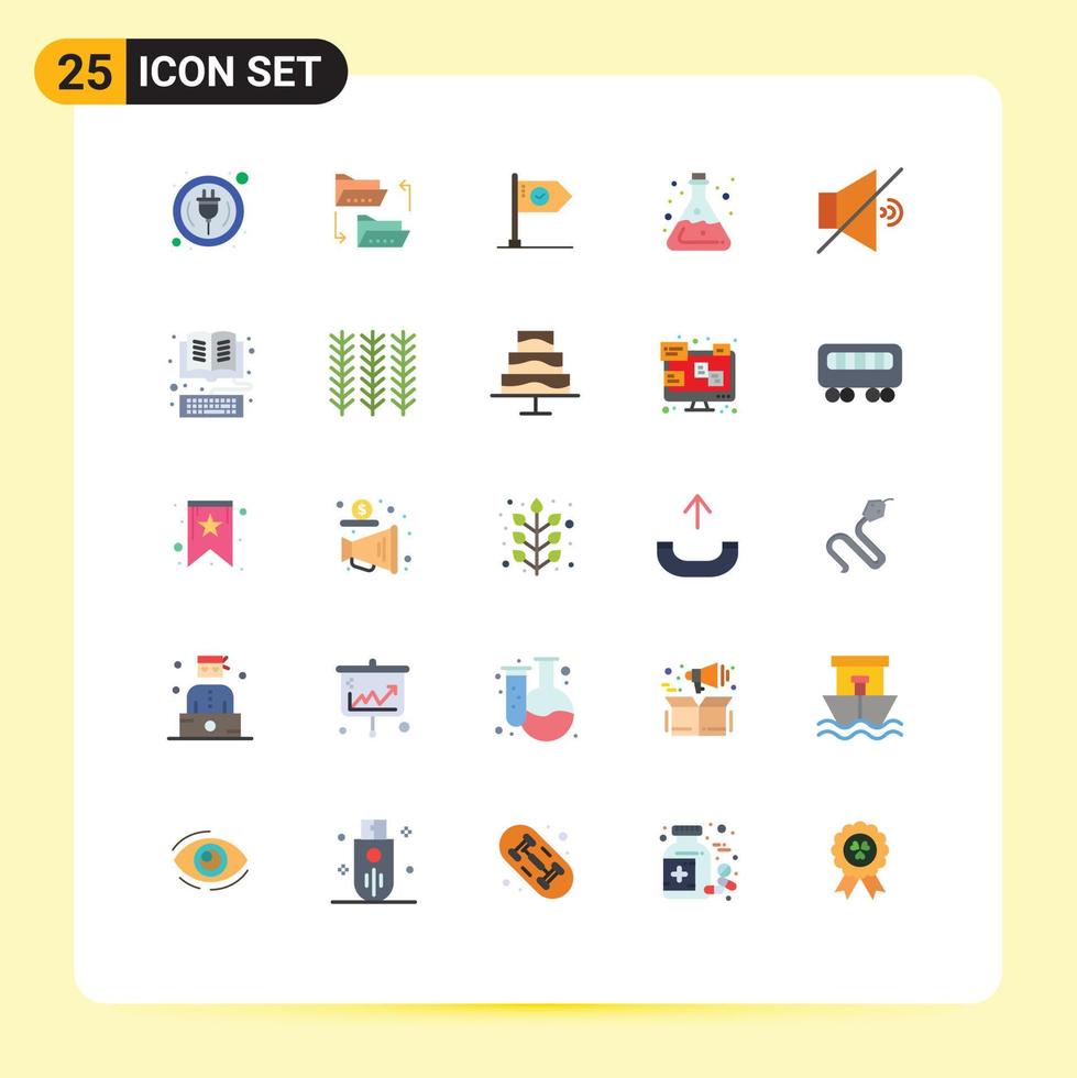 25 Creative Icons Modern Signs and Symbols of lab sign sharing mark flag Editable Vector Design Elements