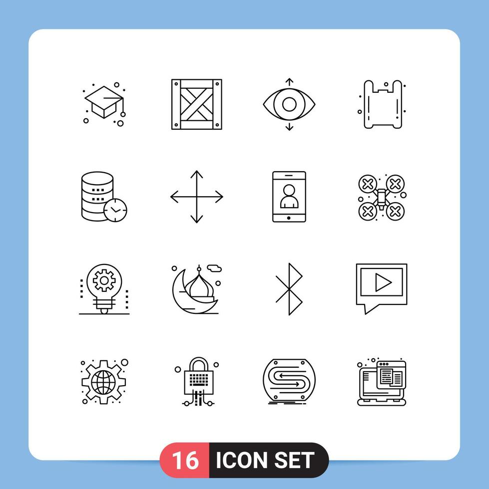 16 Creative Icons Modern Signs and Symbols of web security focus hosting plastic Editable Vector Design Elements