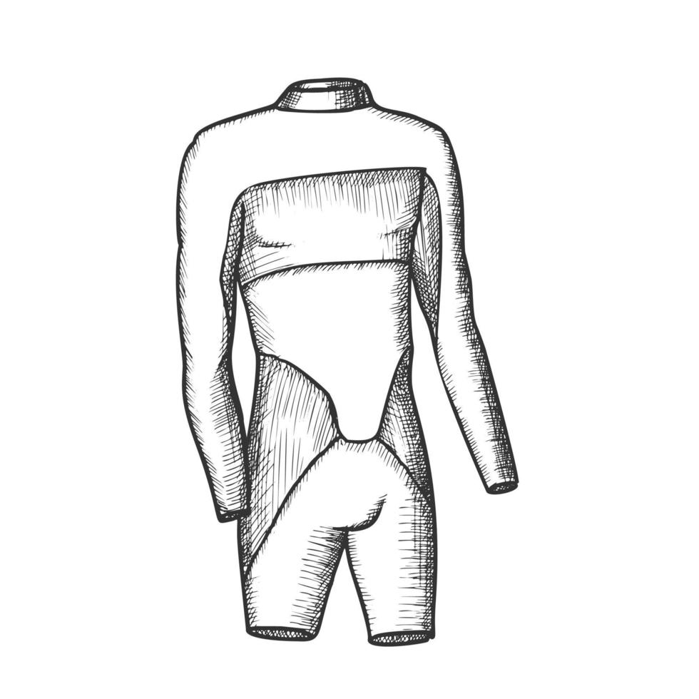 Surfer Swimming Suit For Man Monochrome Vector