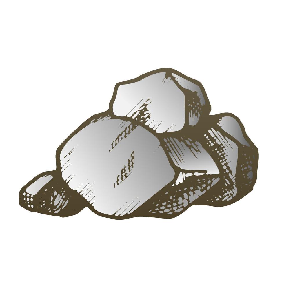 Stone Rock Decorative Element Color Vector