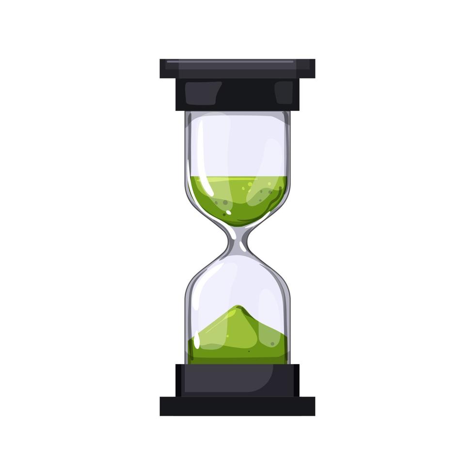 hour sandglass hourglass cartoon vector illustration