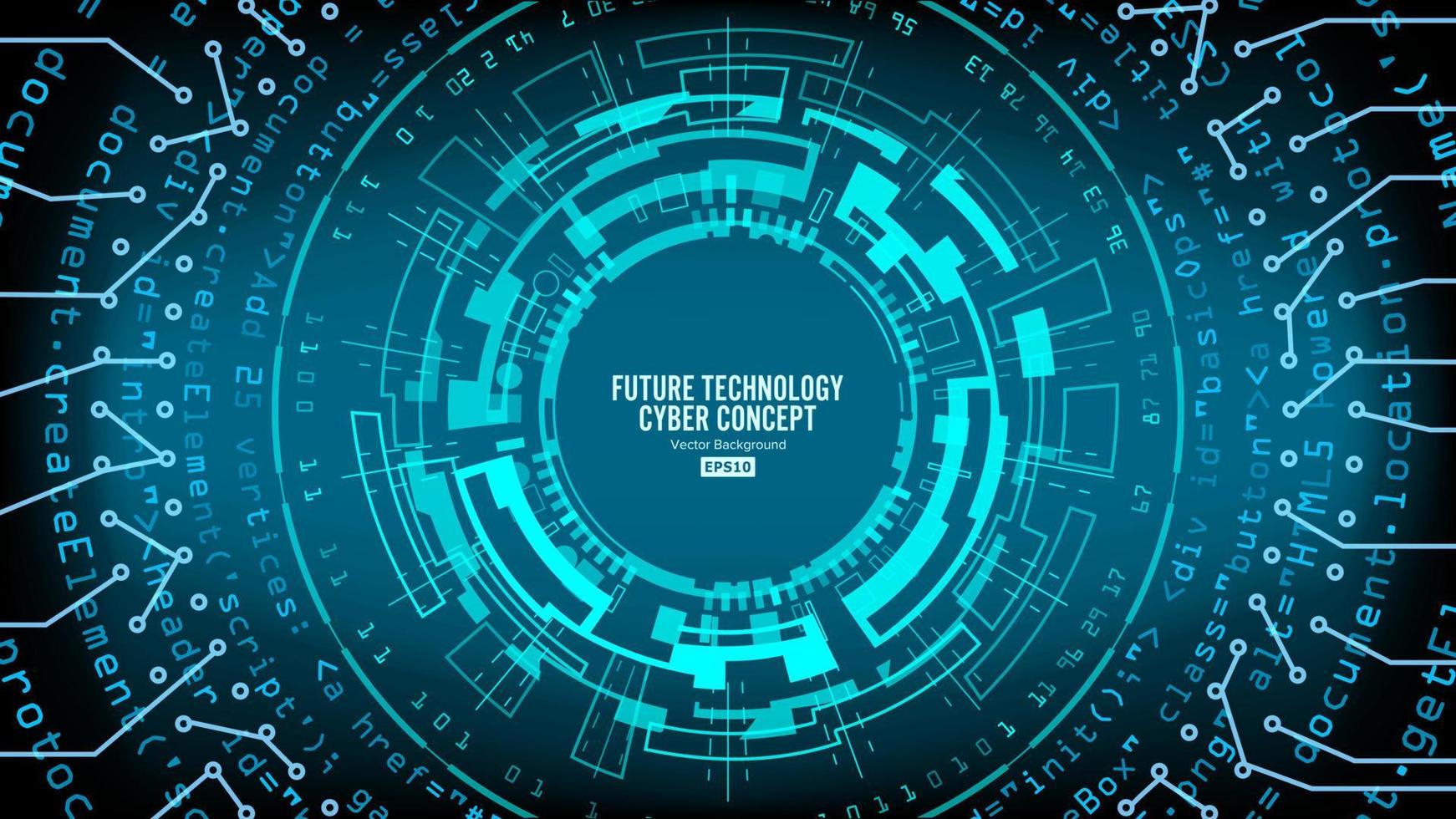 Abstract Futuristic Technological Background Vector. Hi Speed Digital Design. Security Network Backdrop vector