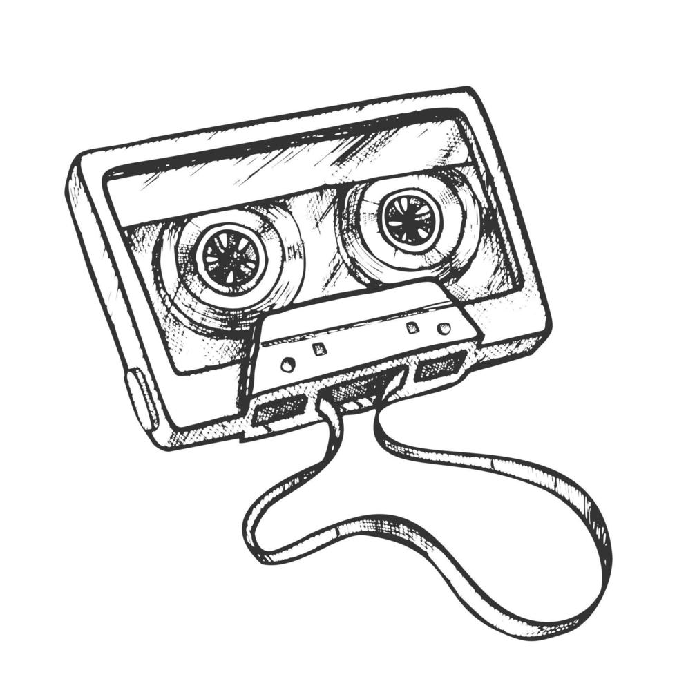 Cassette Tape For Listening Music Retro Vector