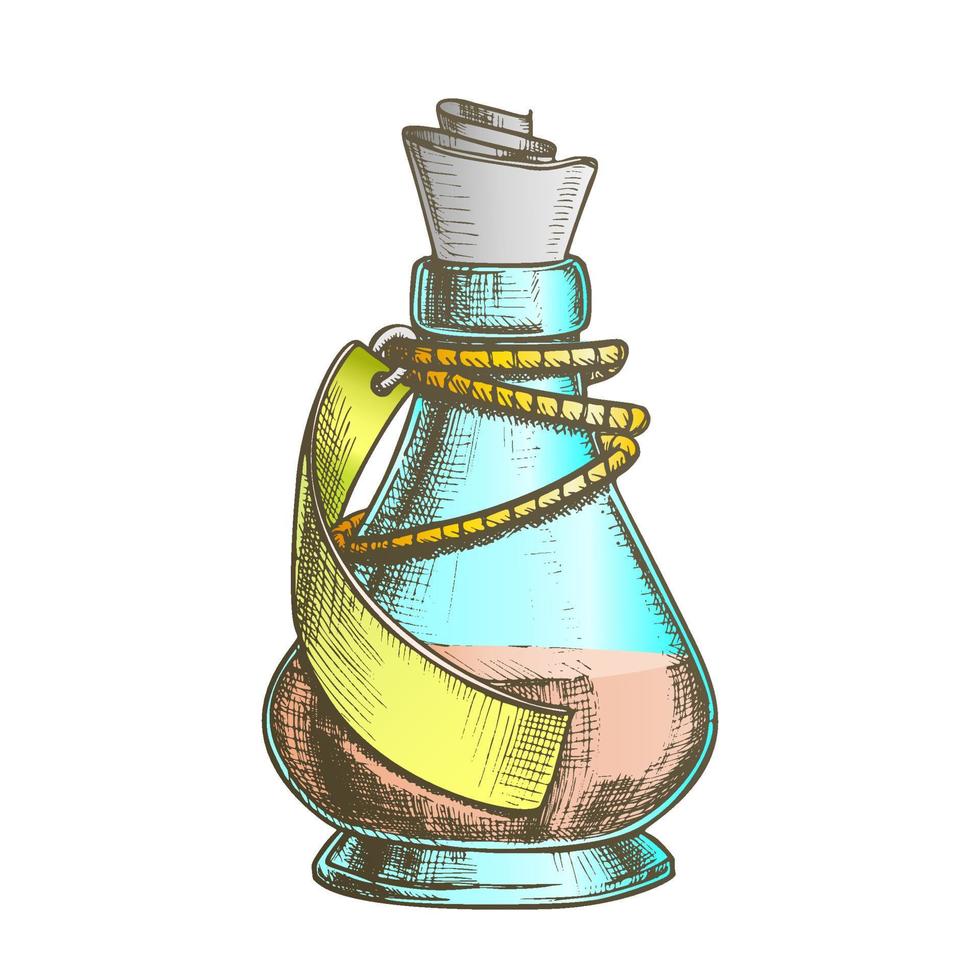 vector de color de frasco de botella de vidrio de poción creativa