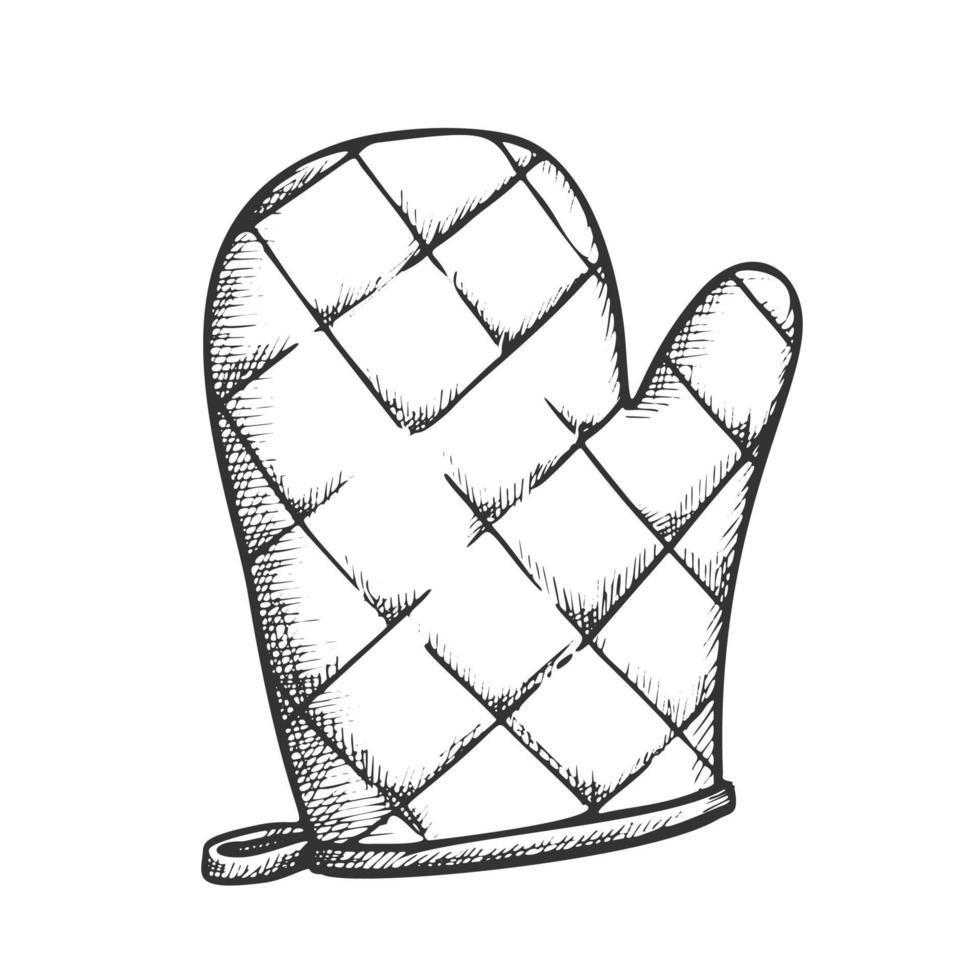 Glove Kitchenware Accessory Monochrome Vector