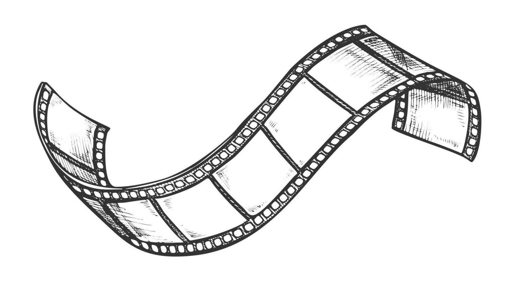 rollo de tira de película para proyector de cine vector retro