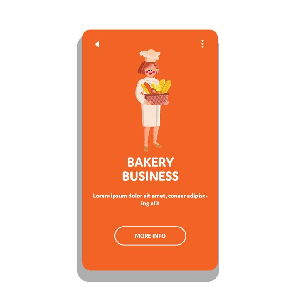 bakery business woman vector