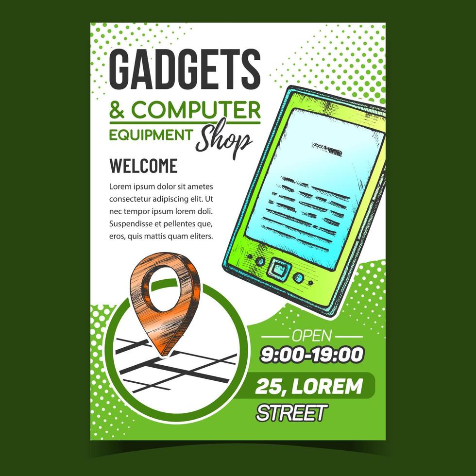 Gadgets And Computer Shop Advertise Poster Vector 17578399 Vector Art opening-a-computer-shop-progress-youtube