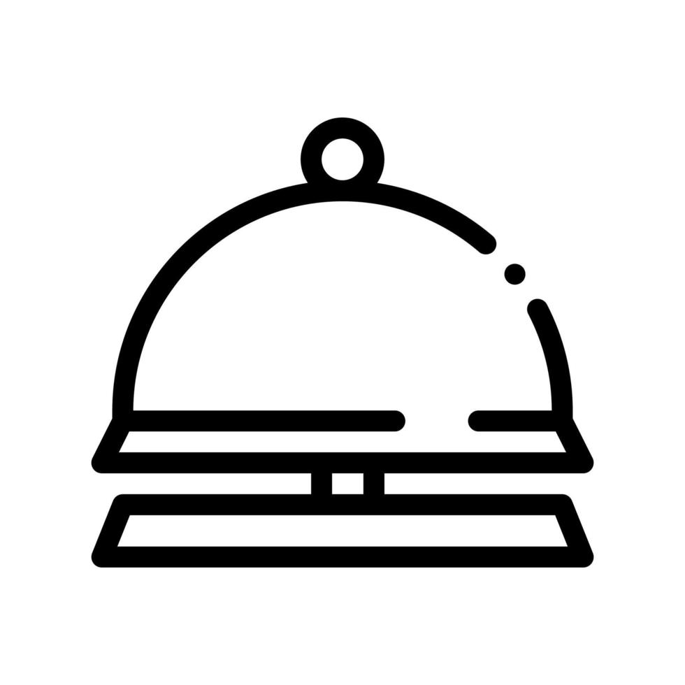 Reception Equipment Bell Vector Thin Line Icon