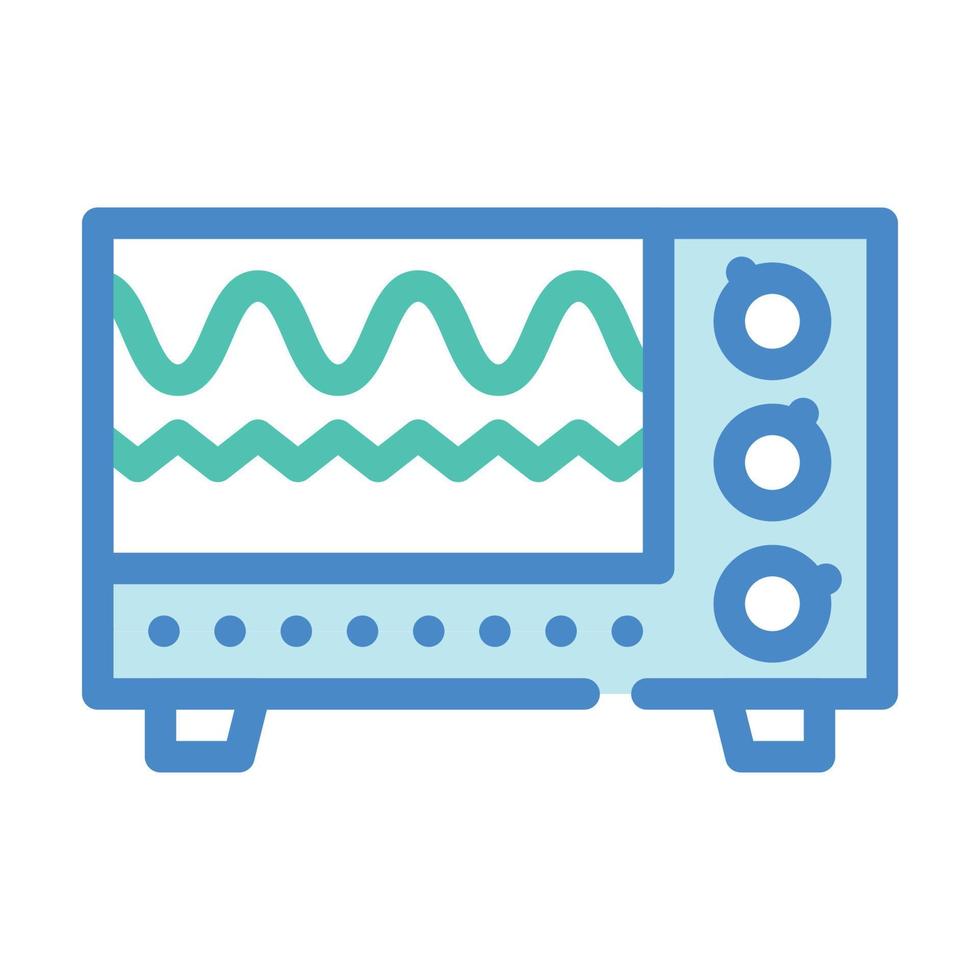 electromagnetic waves checking equipment color icon vector illustration