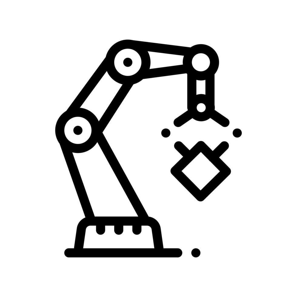 Mechanic Robot Transportation Crane Vector Icon