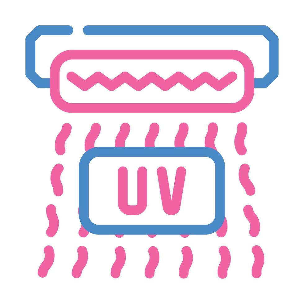 ultraviolet waves color icon vector illustration