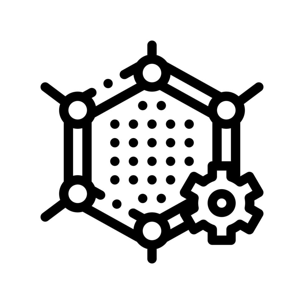 Artificial Graphene Technology Vector Sign Icon