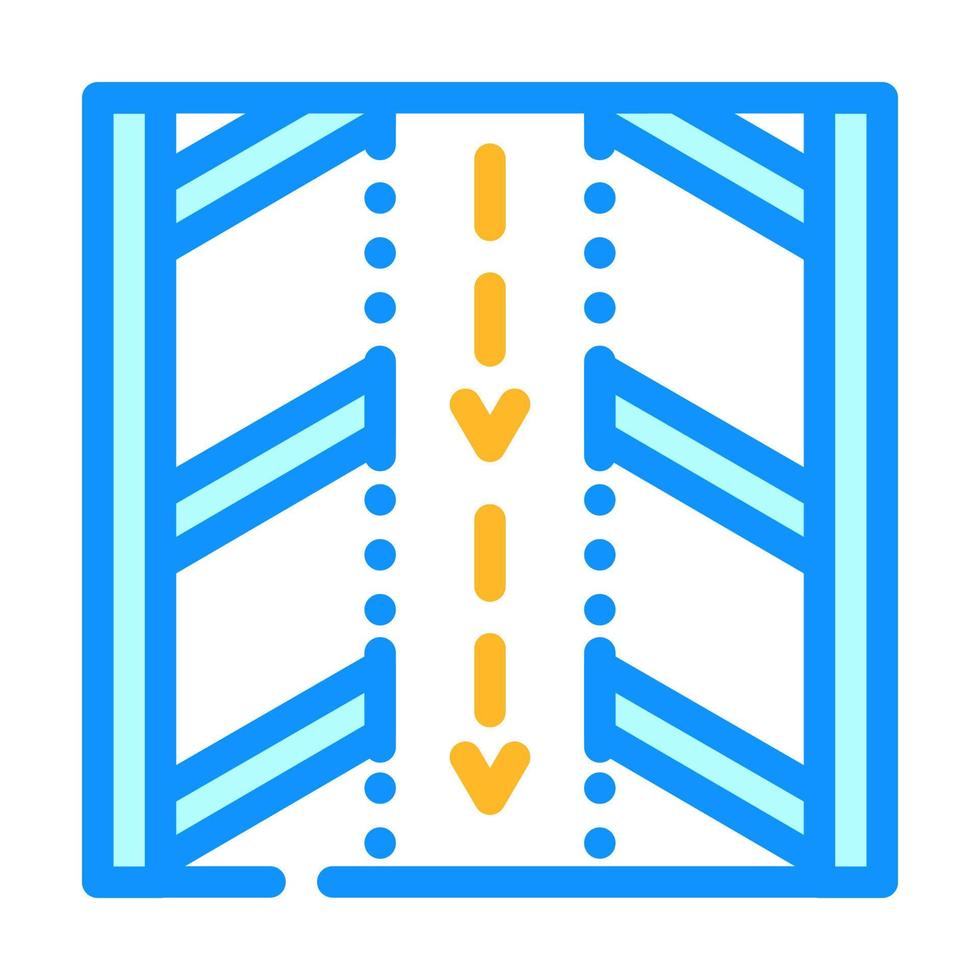 flechas de dirección en la ilustración de vector de icono de color de estacionamiento