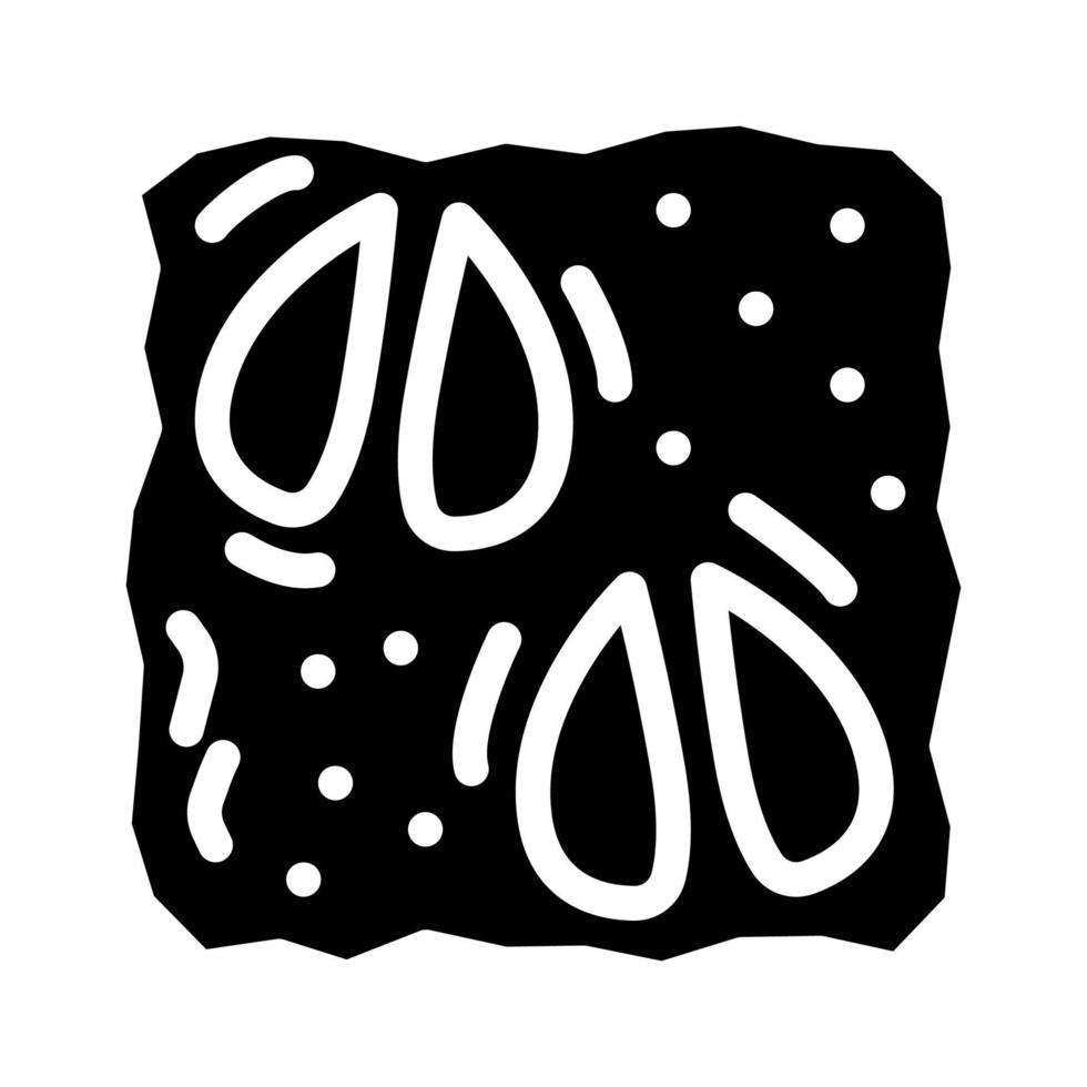 animal footprint glyph icon vector illustration