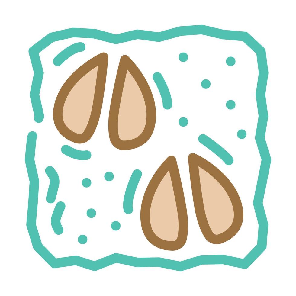 animal footprint color icon vector illustration