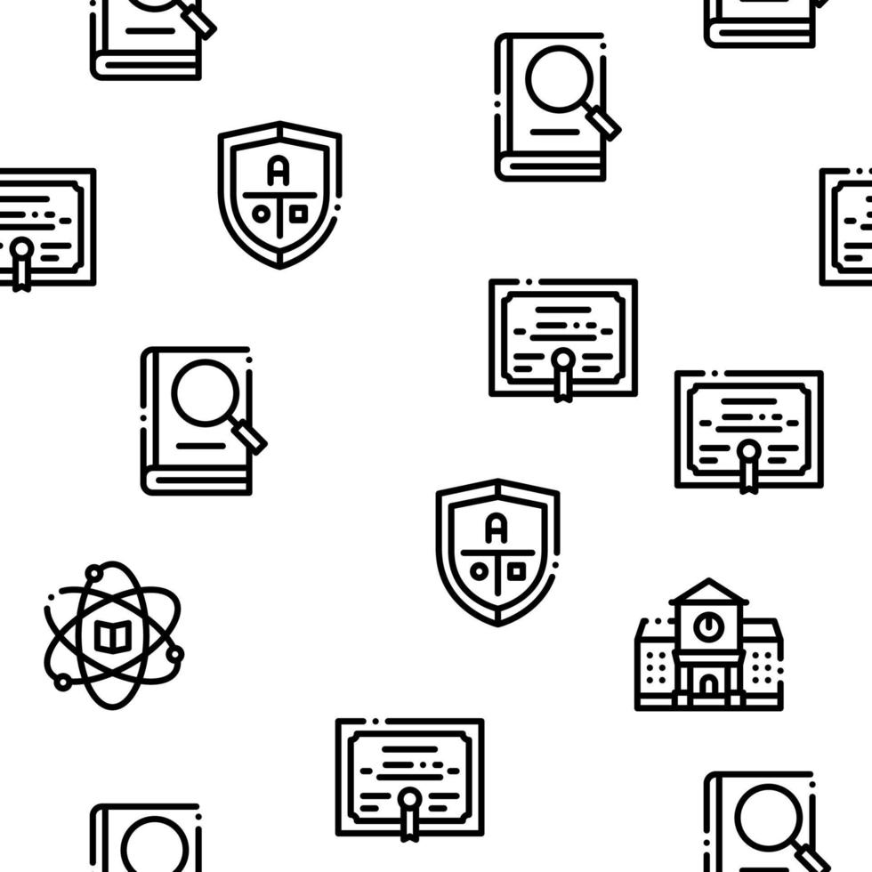 Academy Educational Seamless Pattern Vector