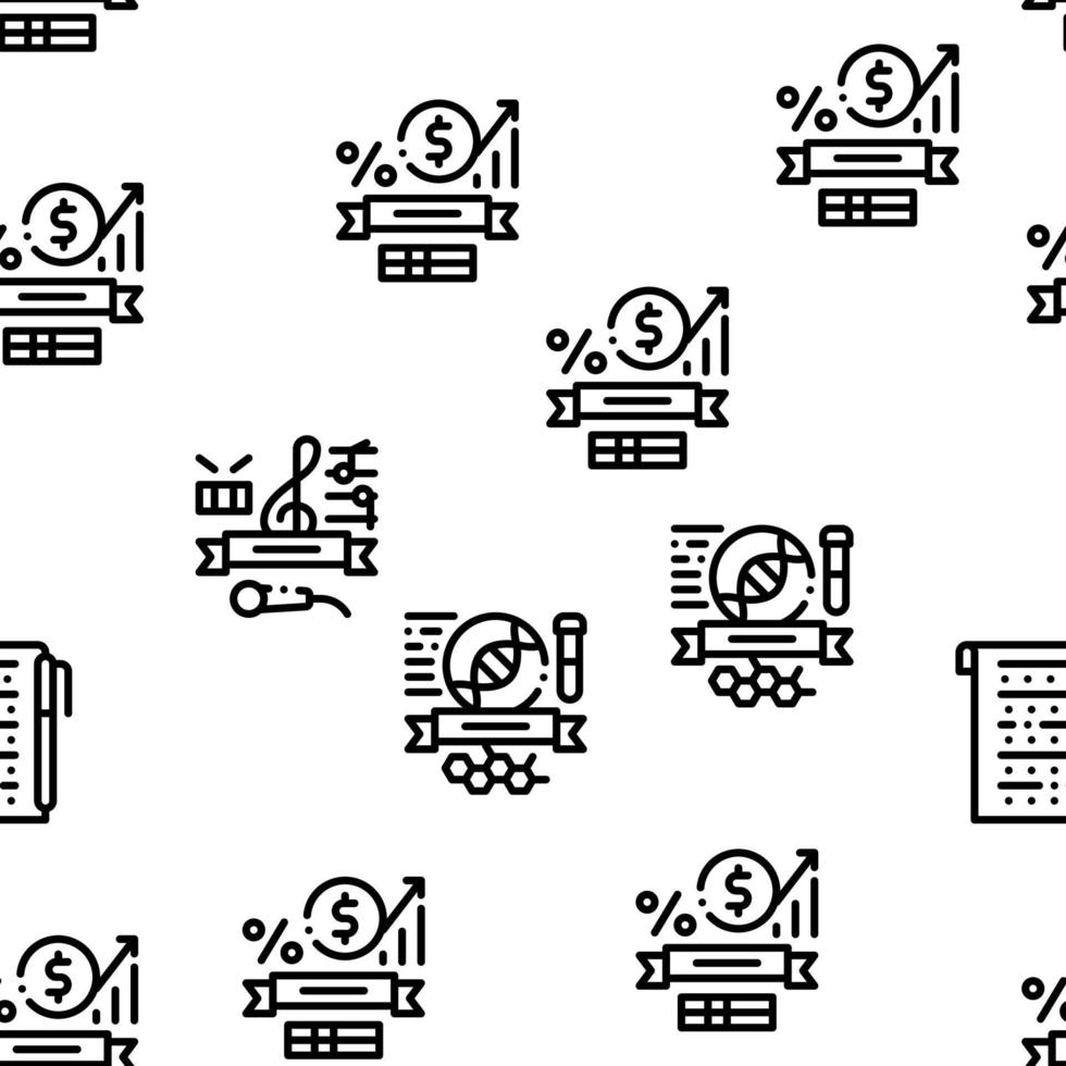 Academy Educational Seamless Pattern Vector