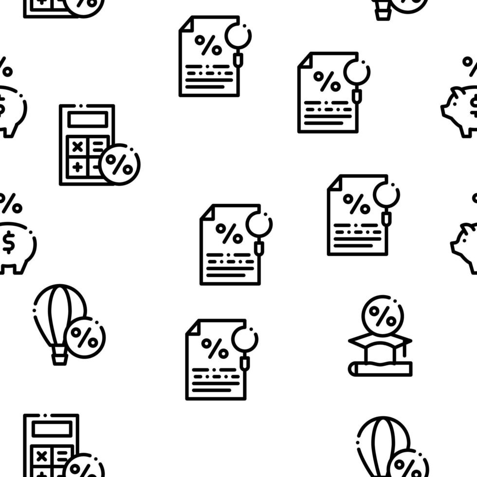 Payday Loan Seamless Pattern Vector