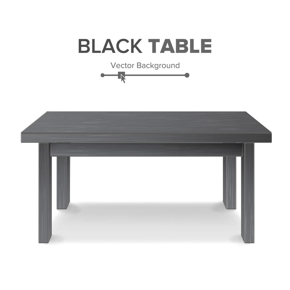 Dark Empty Square Table, Platform. Isolated vector