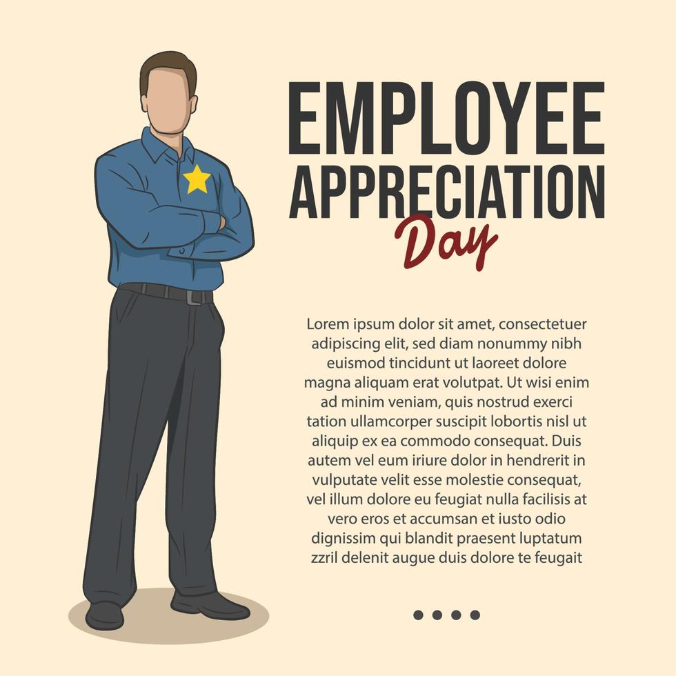 Happy National Employee Appreciation Day template vector